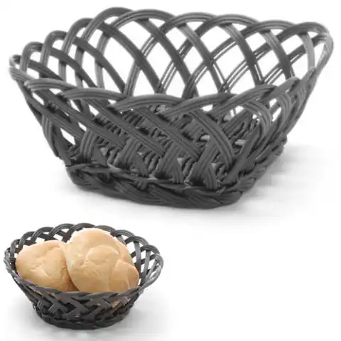 ⁨Basket container for fruits vegetables braided round - Hendi 426258⁩ at Wasserman.eu