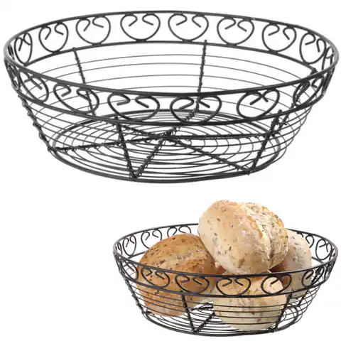 ⁨Koszyk druciany do serwowania podawania pieczywa okrągły dekoracyjny - Hendi 425862⁩ w sklepie Wasserman.eu