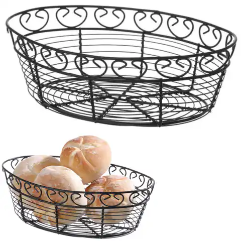 ⁨Wire basket for serving bread oval decorative - Hendi 425879⁩ at Wasserman.eu