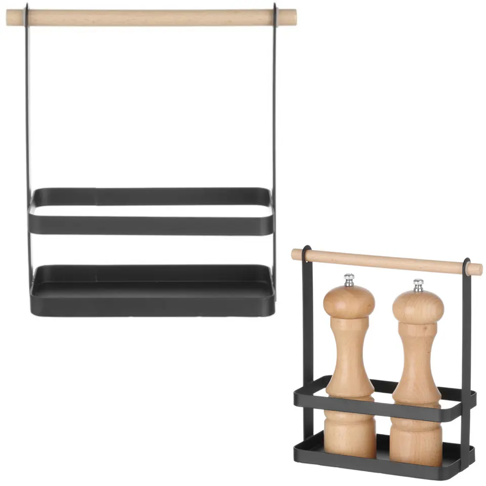 ⁨Organizer spice table basket with wooden handle 23x10x24 cm - Hendi 427040⁩ at Wasserman.eu