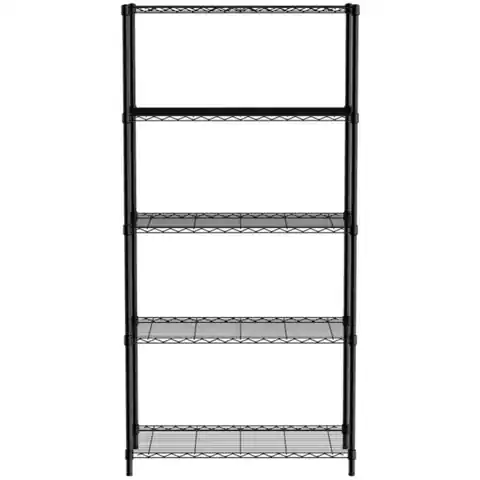 ⁨Bolt storage rack 5 shelf black 91x45x183 cm - Hendi 812990⁩ at Wasserman.eu