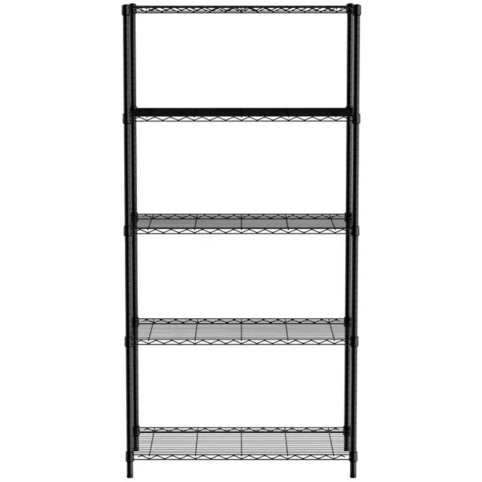 ⁨Bolt storage rack 5 shelf black 91x45x183 cm - Hendi 812990⁩ at Wasserman.eu