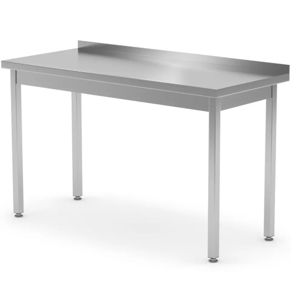 ⁨Table table table steel wall-mounted worktop with edge 140x70x85 cm - Hendi 812693⁩ at Wasserman.eu