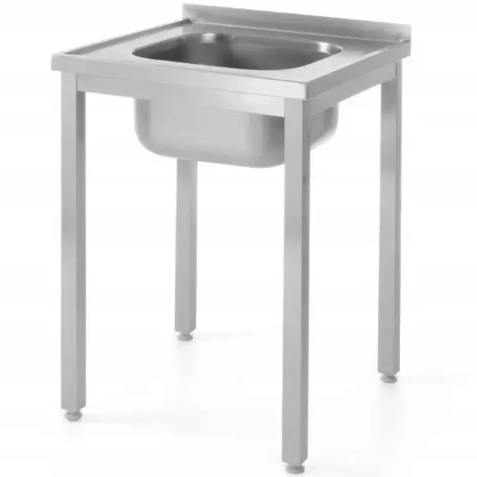 ⁨Steel screw wall table with sink 60x70x85 cm - Hendi 812877⁩ at Wasserman.eu