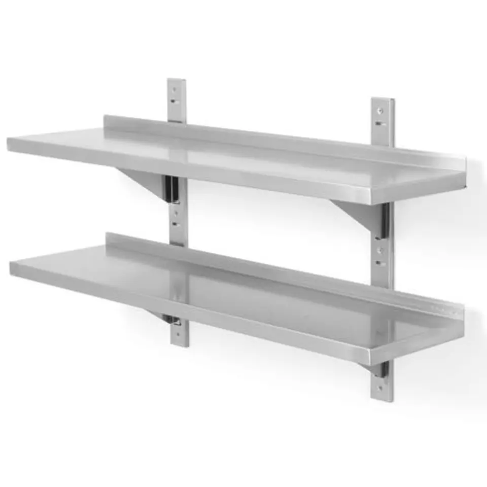 ⁨Movable hanging shelf with two consoles stainless steel double 100x40 cm - Hendi 816592⁩ at Wasserman.eu