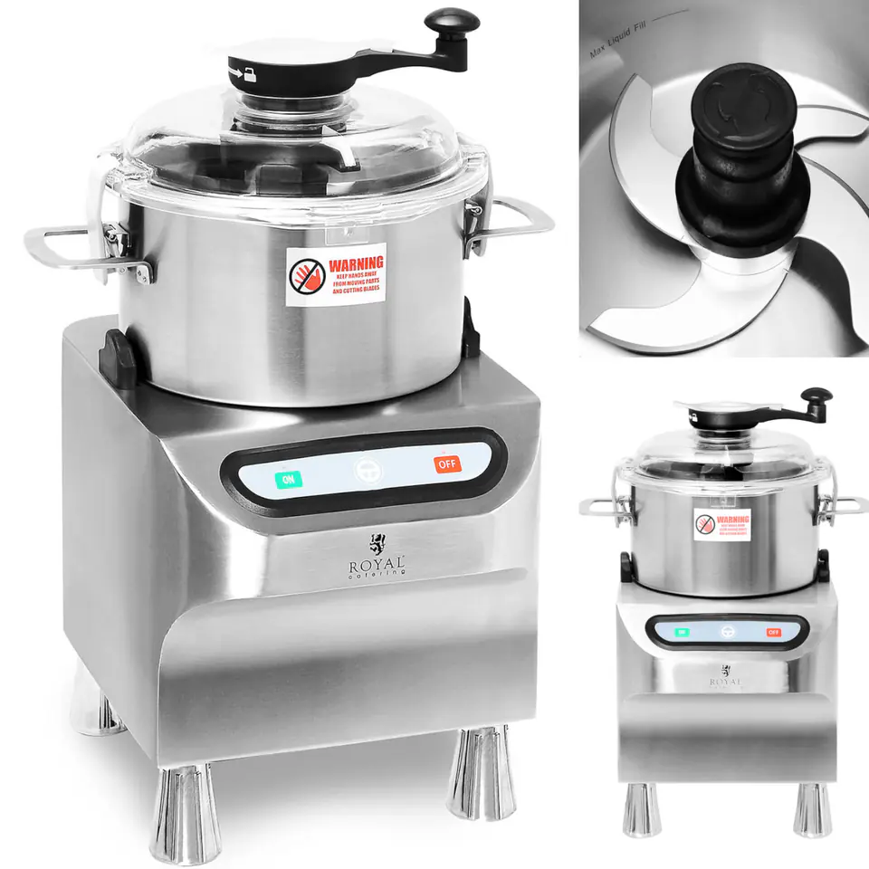 ⁨Gastronomic wolf cutter for chopping grinding meat vegetables 5 l 1500 rpm 800 W⁩ at Wasserman.eu