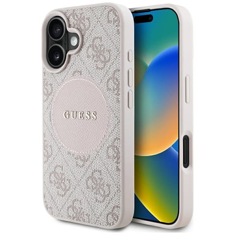 ⁨Etui Guess 4G Circle Classic Logo        MagSafe do iPhone 16 różowy⁩ w sklepie Wasserman.eu