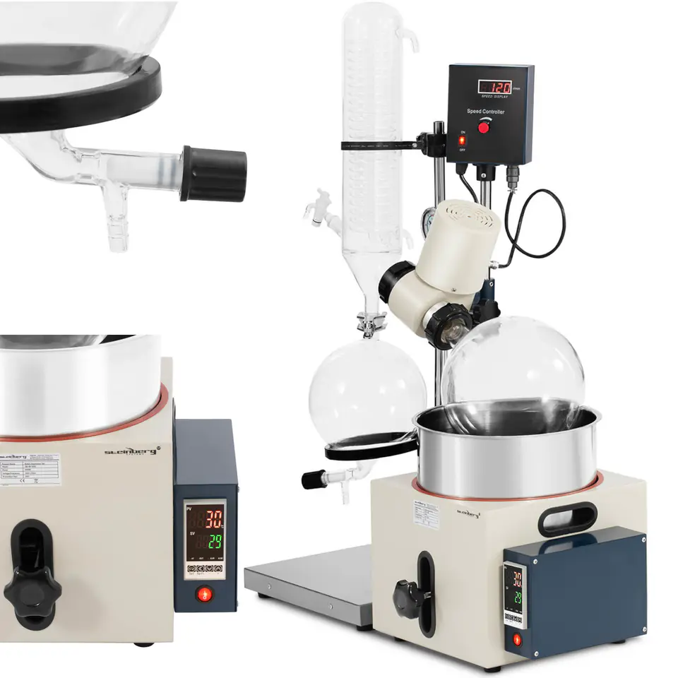 ⁨Rotary vacuum evaporator for laboratory 2 l 120 rpm 40 W⁩ at Wasserman.eu