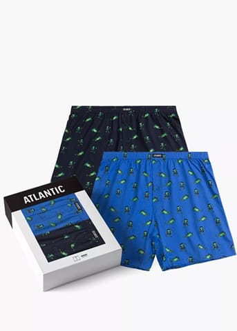 ⁨BOKSERKI ATLANTIC 2MBH-006 WL25 (kolor granat- niebieski c., rozmiar M)⁩ w sklepie Wasserman.eu