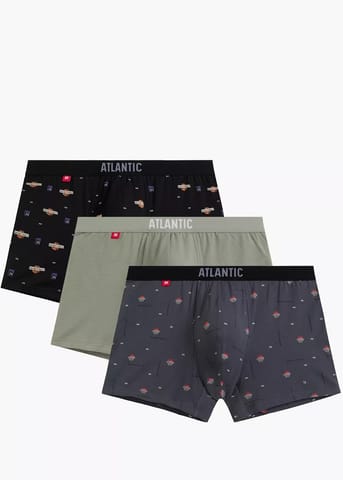 ⁨SZORTY ATLANTIC 3MH-211 WL25 (kolor czarny- zielony j.-grafit, rozmiar L)⁩ w sklepie Wasserman.eu