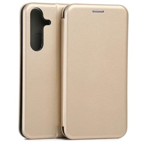 ⁨Beline Etui Book Magnetic Samsung S25+   złoty/gold⁩ w sklepie Wasserman.eu