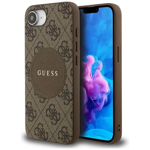 ⁨Etui Guess 4G Circle Classic Logo        MagSafe do iPhone 16e brązowy⁩ w sklepie Wasserman.eu