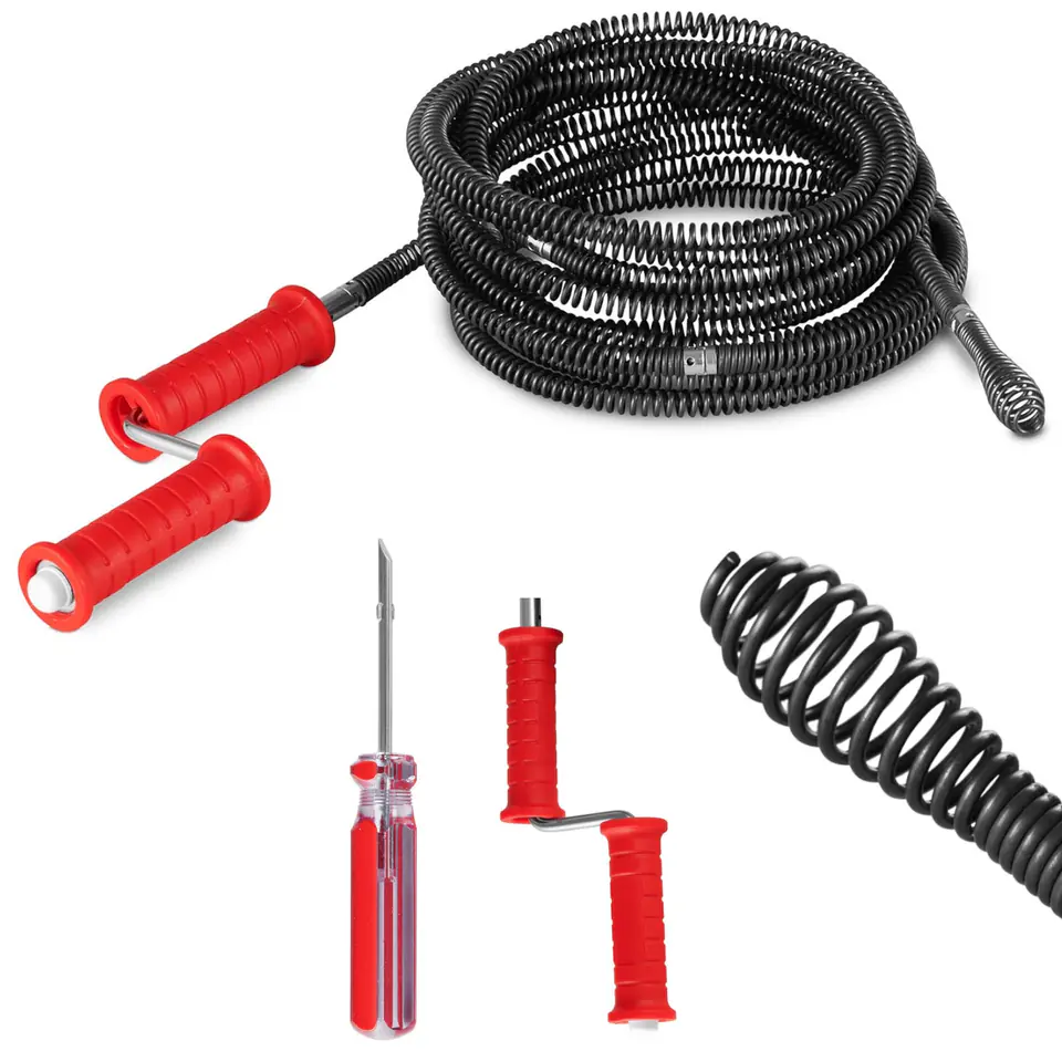 ⁨Spiral viper clearer hydraulic sewer spring for pipes manual 9.2 m⁩ at Wasserman.eu