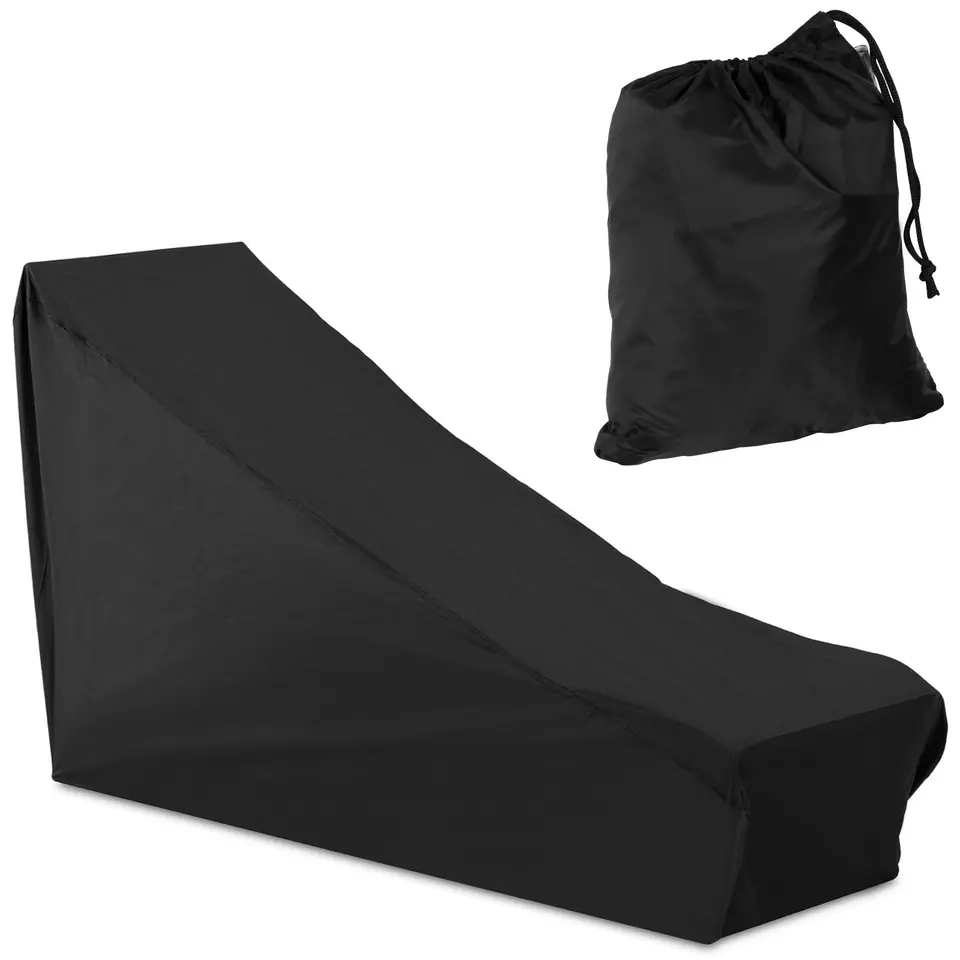 ⁨Protective cover for terrace garden lounger black 18x6x18 cm⁩ at Wasserman.eu