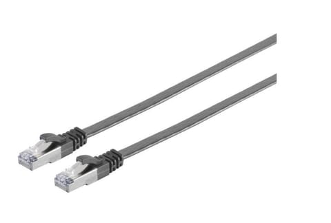 ⁨MicroConnect U/FTP CAT6A 2M Black Flat⁩ w sklepie Wasserman.eu