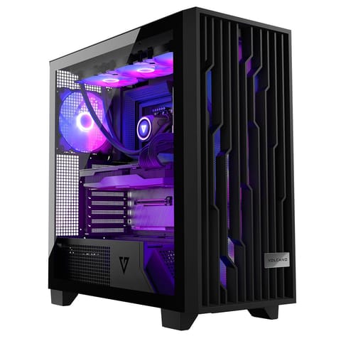 ⁨Computer case Volcano Perun Apex ARGB Midi black⁩ at Wasserman.eu