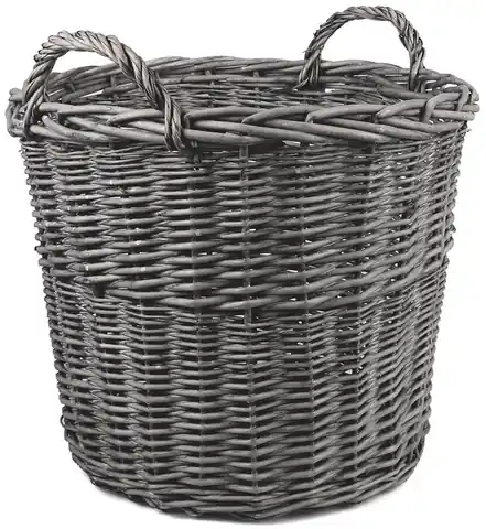 ⁨Wicker basket with handles, gray (Wed 47 cm, height 44 cm)⁩ at Wasserman.eu