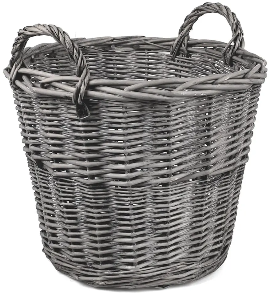 Wicker basket with handles, gray (Wed 38 cm, height 37 cm) at Wasserman.eu
