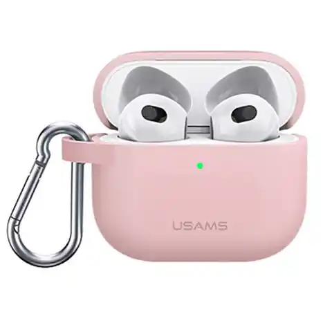 ⁨USAMS Protective Case for AirPods 3 silicon pink/pink BH741AP03 (US-BH741)⁩ at Wasserman.eu