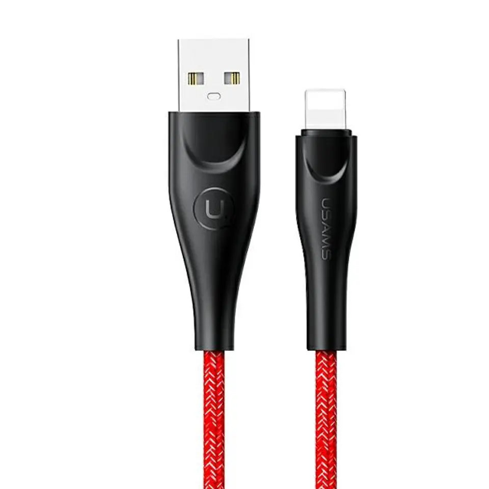 ⁨USAMS Braided Cable U41 Lightning Fast Charge 3m red/red SJ397USB02 (US-SJ397)⁩ at Wasserman.eu