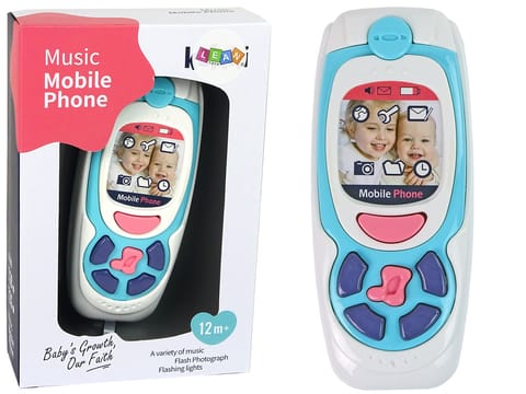 ⁨Dziecięcy Edukacyjny Telefon Komórkowy Melodia Niebieski⁩ w sklepie Wasserman.eu