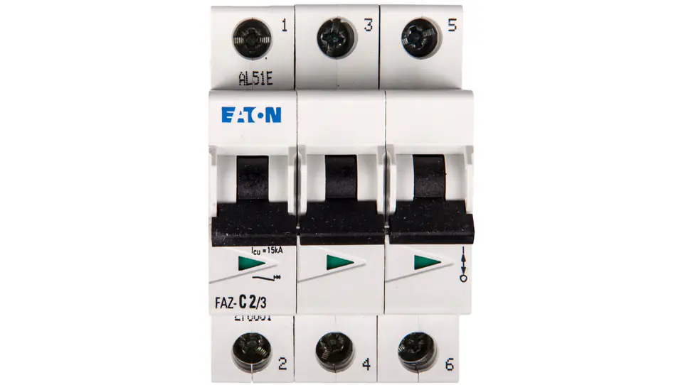 ⁨Circuit Breaker 3P C 2A 15kA AC PHASE C2/3 278861⁩ at Wasserman.eu