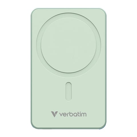 ⁨Verbatim, powerbank z ładowaniem bezprzewodowym, 5V, ładowanie telefonu, 32226, 5000mAh, Mocowanie magnetyczne, zielona⁩ w sklepie Wasserman.eu