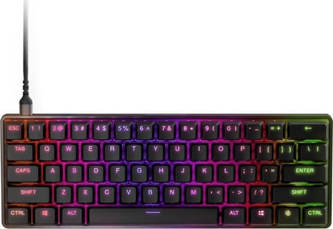 ⁨SteelSeries Gaming Keyboard Apex 9 Mini, RGB LED light, US, Black, Wired⁩ at Wasserman.eu