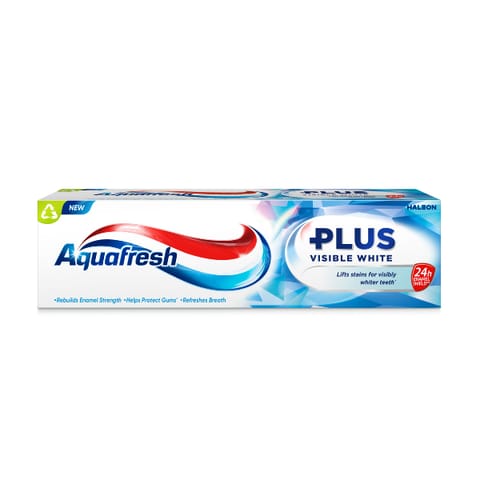 ⁨AQUAFRESH Plus Pasta do zębów wybielająca - Visible White 75 ml⁩ w sklepie Wasserman.eu