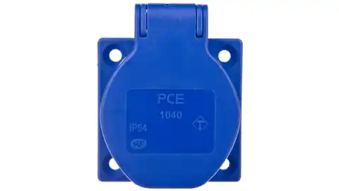 ⁨Gniazdo tablicowe 10/16A 2P+Z 230V niebieskie IP54 1040-0bsc⁩ w sklepie Wasserman.eu