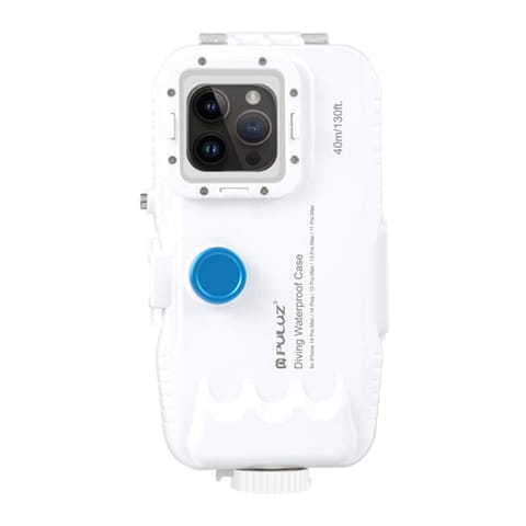 Plastikowe wodoodporne etui Puluz na iPhone 14 Plus/Pro Max/13 Pro Max/12 Pro Max/11 Pro Max (biały) w sklepie Wasserman.eu
