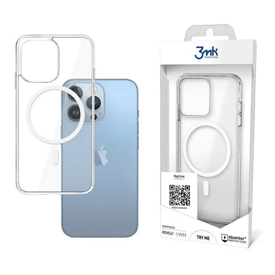 3MK MagCase iPhone 13 Pro przezroczyste kompatybilne z Magsafe w sklepie Wasserman.eu