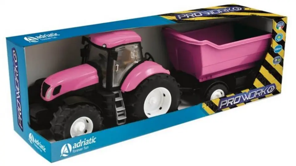 ⁨LARGE TRACTOR TIPPER OPENING DOOR PINK 1:16⁩ at Wasserman.eu