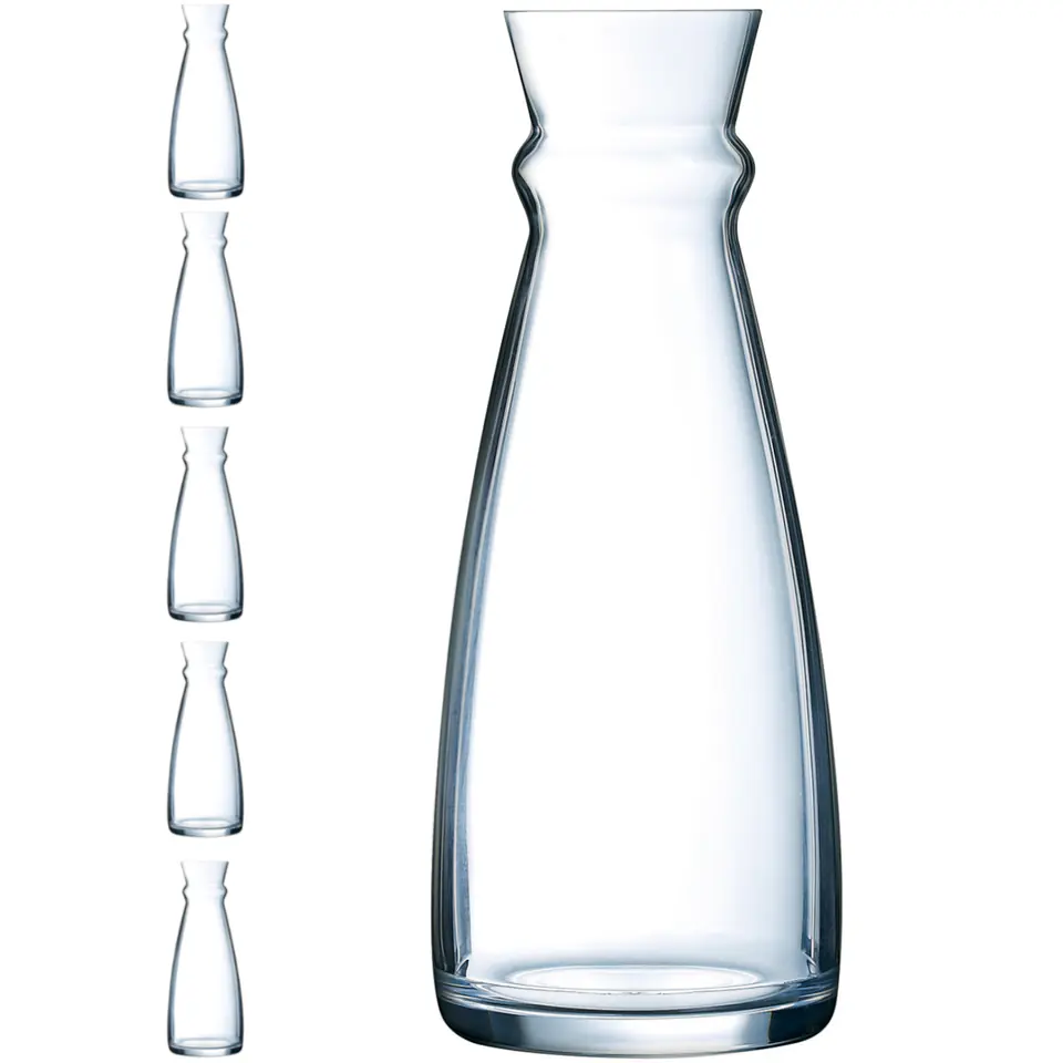 ⁨Carafe glass jug for wine water drinks Arcoroc FLUID 1 l set of 6 pcs. - Hendi L3965⁩ at Wasserman.eu