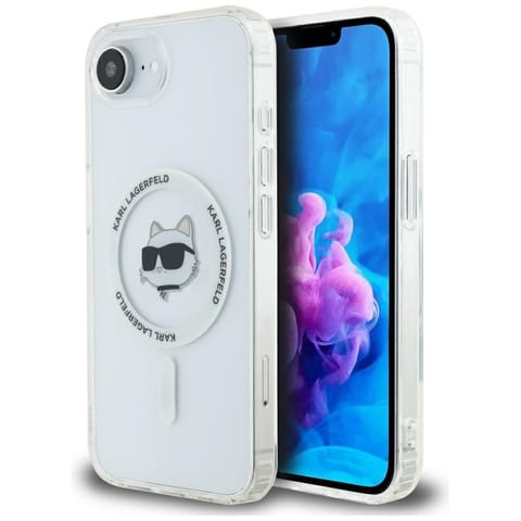 ⁨Etui Karl Lagerfeld IML Metal Choupette  Head MagSafe do iPhone 16e biały⁩ w sklepie Wasserman.eu
