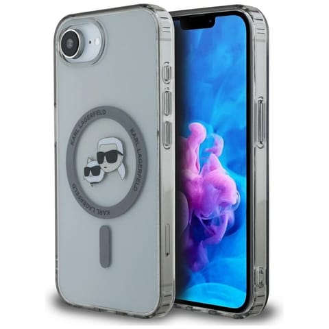 ⁨Etui Karl Lagerfeld IML Metal Karl &     Choupette Heads MagSafe do iPhone 16e czarny⁩ w sklepie Wasserman.eu