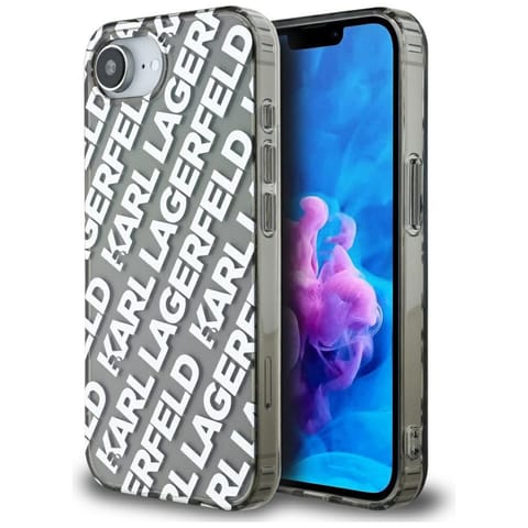 ⁨Etui Karl Lagerfeld IML Repeat Logo do   iPhone 16e srebrny⁩ w sklepie Wasserman.eu