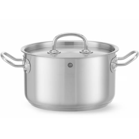 Medium pot Kitchen Line with lid 3.5 l avg. 200 x 115 h - Hendi 836200 at Wasserman.eu