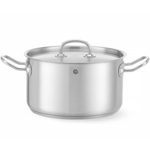 Medium pot Kitchen Line with lid 5.5 l dia. 240 x 135 h - Hendi 836309 at Wasserman.eu