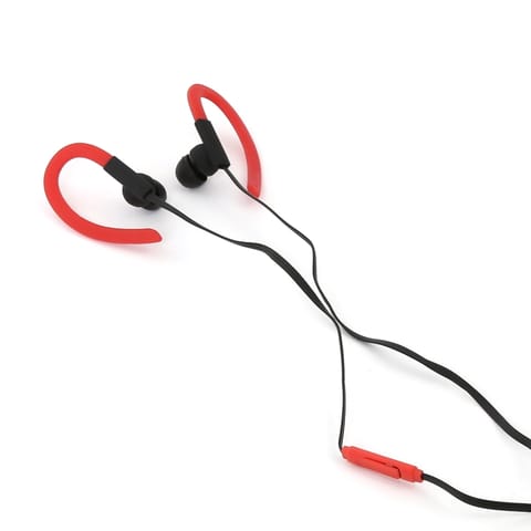 ⁨FREESTYLE IN-EAR EARPHONES + MIC SPORT SŁUCHAWKI PRZEWODOWE DOUSZNE Z MIKROFONEM SPORT RED BLACK [42692] TE⁩ w sklepie Wasserman.eu