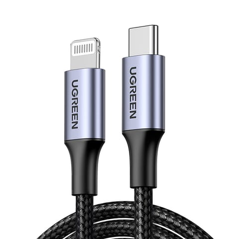 ⁨Kabel przewód do iPhone Lightning - USB-C 2.0 MFi 1m - szary⁩ w sklepie Wasserman.eu