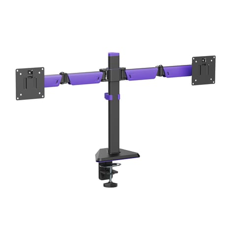 ⁨Ametystowy uchwyt dwa monitory Spacetronik SPAA120⁩ w sklepie Wasserman.eu