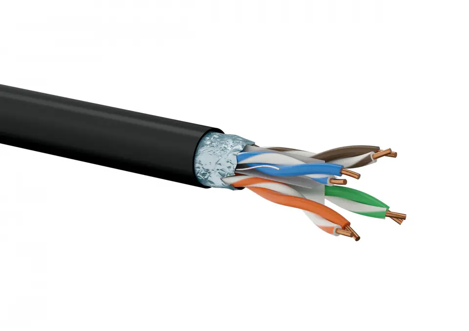 ⁨ALANTEC F/UTP cat.6 PE 4x2x23AWG 305m EXTERNAL DRY cable⁩ at Wasserman.eu