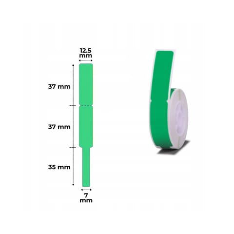 ⁨Etykiety seria D Niimbot 12.75x74+35 mm zielone 65⁩ w sklepie Wasserman.eu