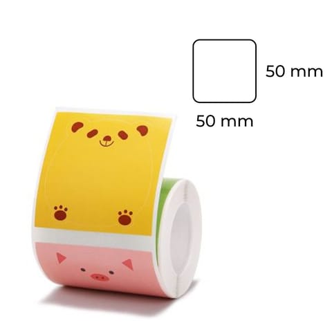 ⁨Etykiety seria B Niimbot 50x50 mm 150 szt. Misie⁩ w sklepie Wasserman.eu