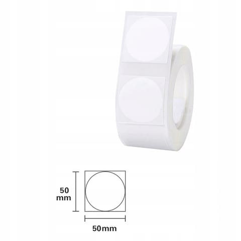 ⁨Etykiety seria B Niimbot 50x50 mm 150 szt. biały C⁩ w sklepie Wasserman.eu