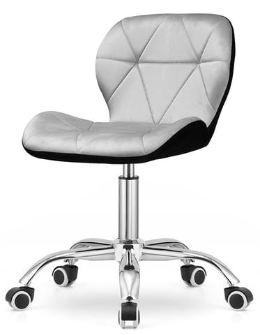 ⁨Krzesło obrotowe VASTO OFFICE VELVET BLACK + GREY⁩ w sklepie Wasserman.eu