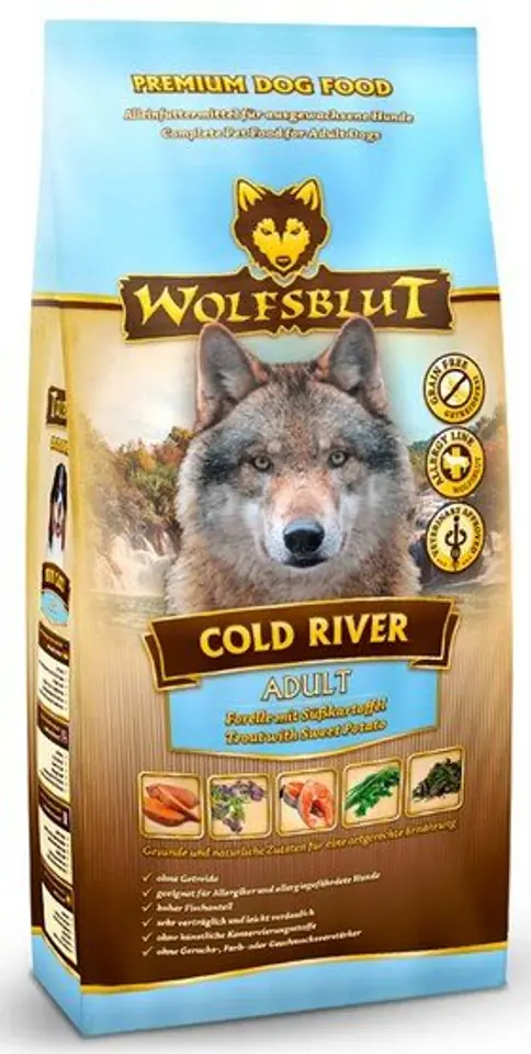 ⁨Wolfsblut Dog Cold River - trout and sweet potatoes 12,5kg⁩ at Wasserman.eu