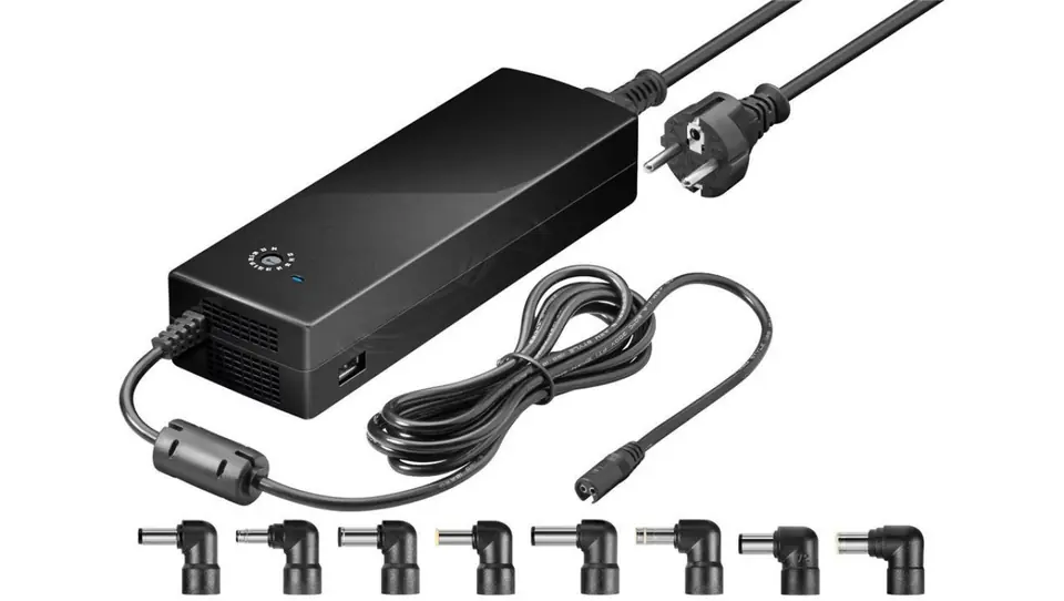 ⁨Zasilacz uniwersalny do laptopa 150W 230V 12-24V 8,5A /9 wtyczek/ 55004⁩ w sklepie Wasserman.eu
