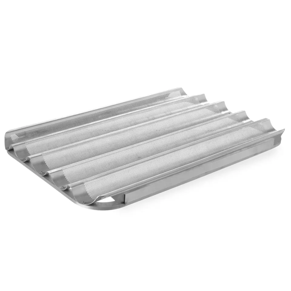 ⁨Baguette baking sheet 60x40cm 5 grooves - Hendi 808238⁩ at Wasserman.eu